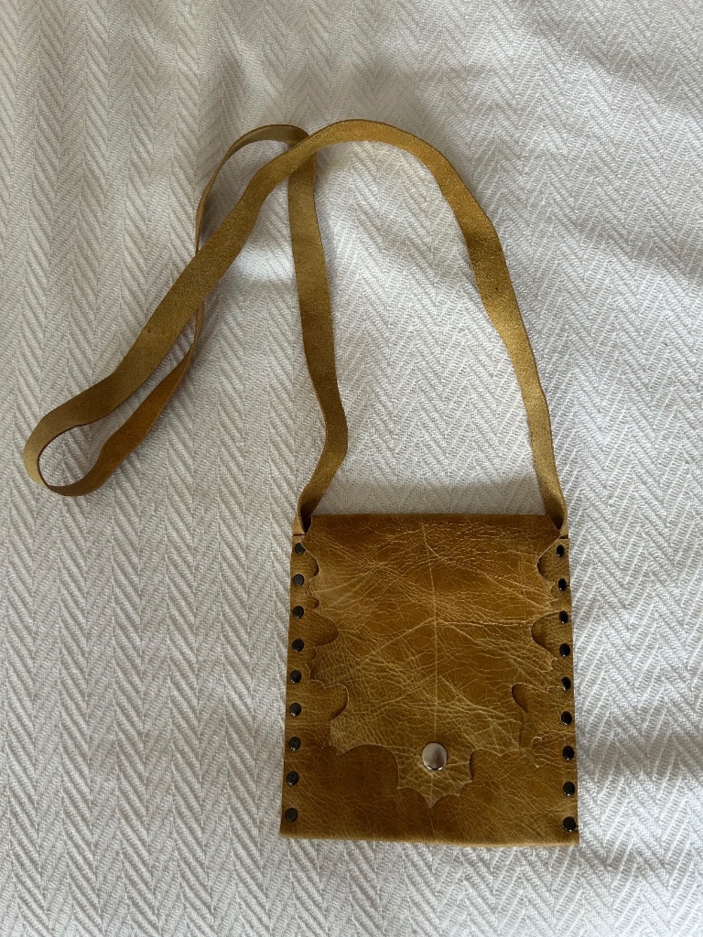 Handmade Leather Cross Body Bag with Clasp
